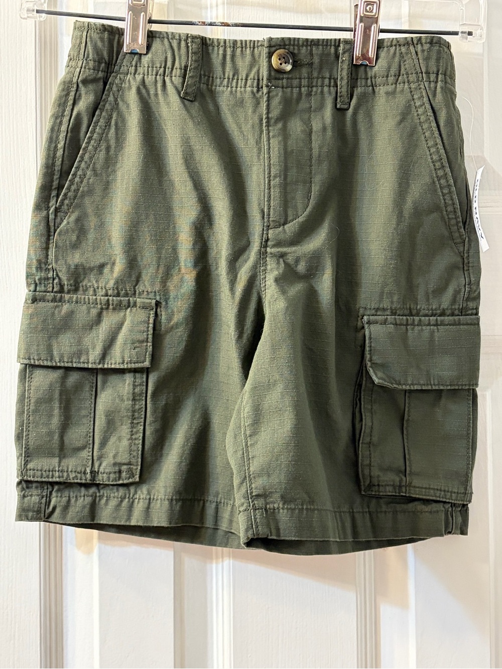 Old Navy Pristine Boys' Ripstop Cargo Shorts Knee Length Straight Fit Size 6 NEW
